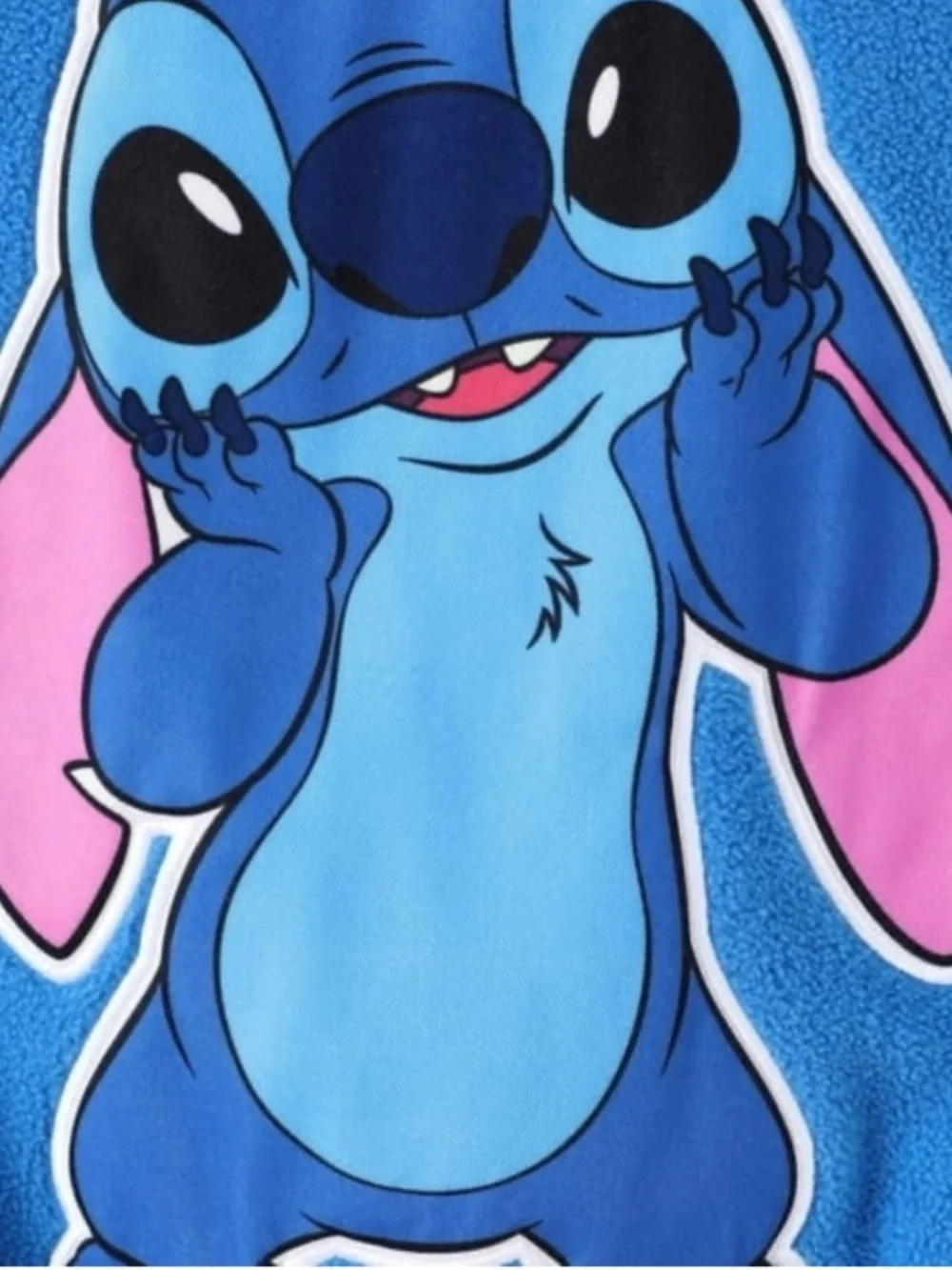 Disney Stitch Girls Fleece Bomber Jackets Graphic Winter Plush Varsity Outerwear
